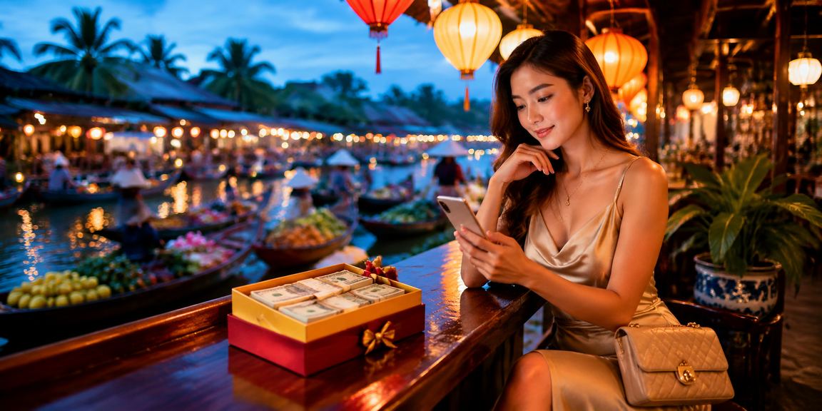 Người chơi tại Hội An trải nghiệm cá cược mobile trong không gian đèn lồng truyền thống