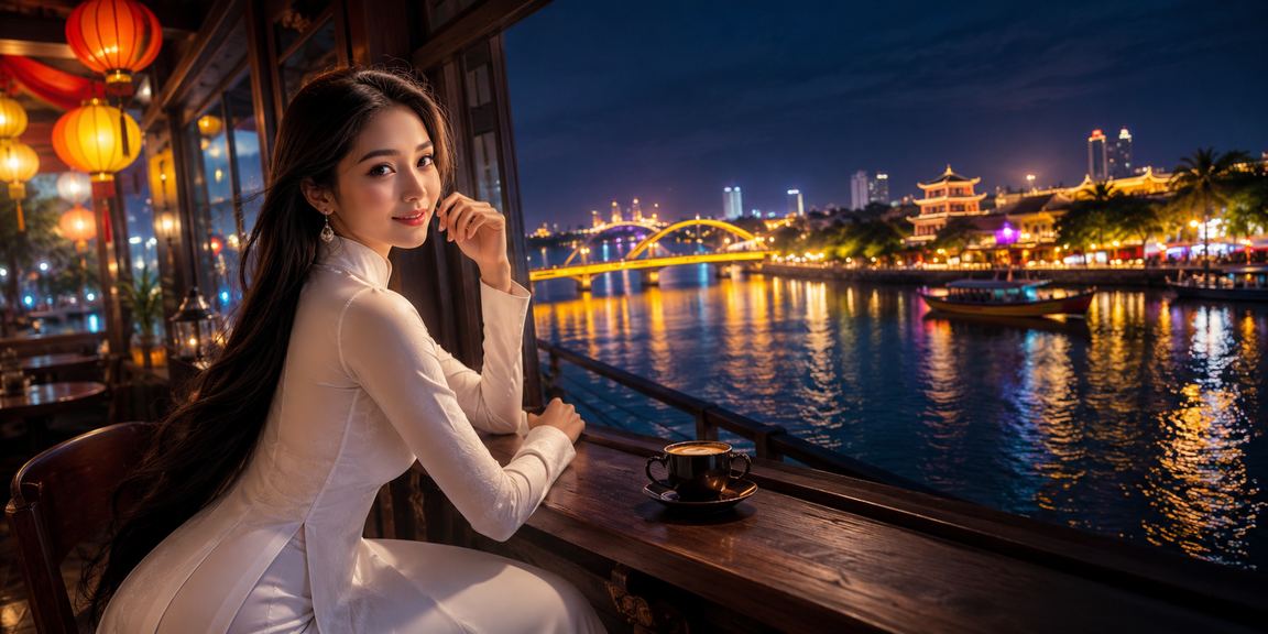 Không khí giải trí sôi động tại Sài Gòn với trang phục áo dài truyền thống Việt Nam